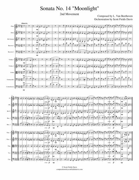Free Sheet Music Moonlight Sonata Movement Ii For Orchestra