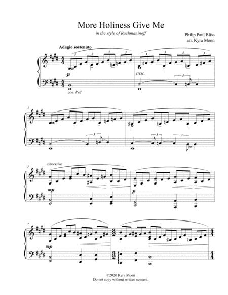 Free Sheet Music More Holiness Give Me In The Style Of Rachmaninoff