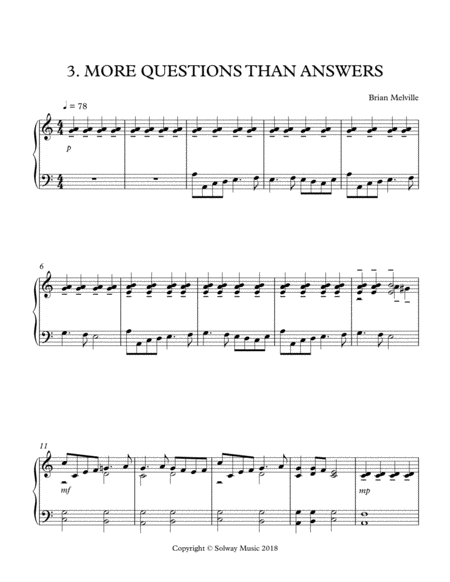 Free Sheet Music More Questions Than Aswers