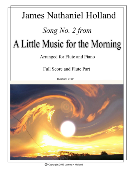 Morning Song No 2 From A Little Music For The Morning For Flute And Piano Sheet Music