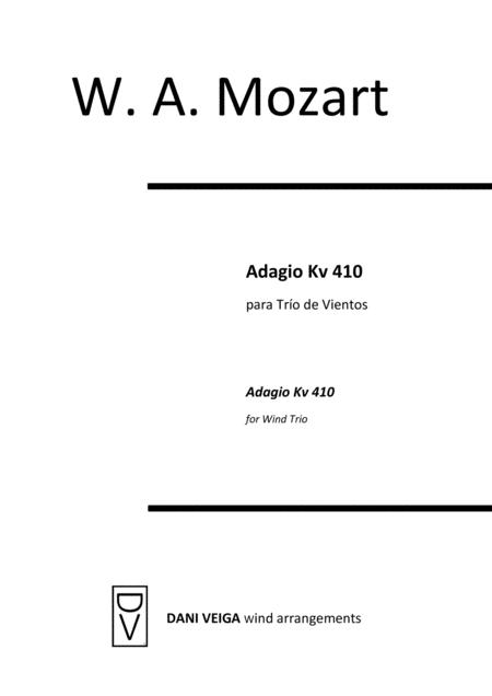 Mozart Adagio Kv410 For Wind Trio Clarinet English Horn Bassoon Sheet Music