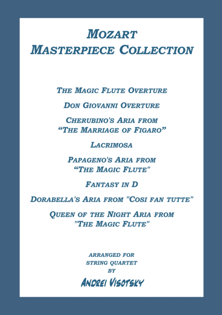 Mozart Masterpiece Collection Sheet Music