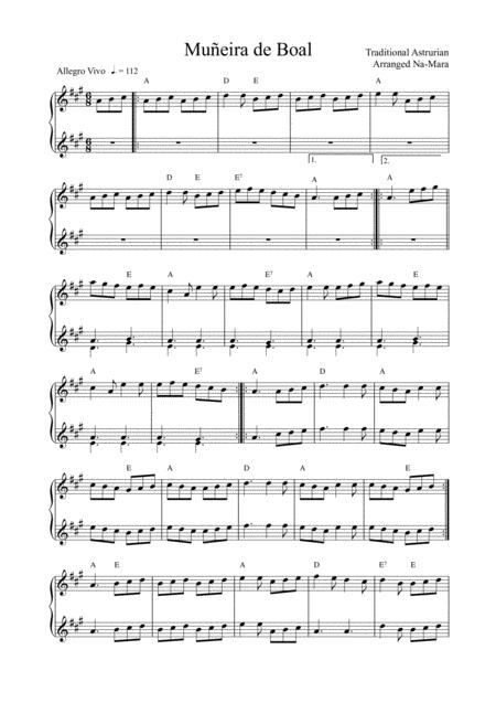 Free Sheet Music Muieira De Boal Arranged By Na Mara