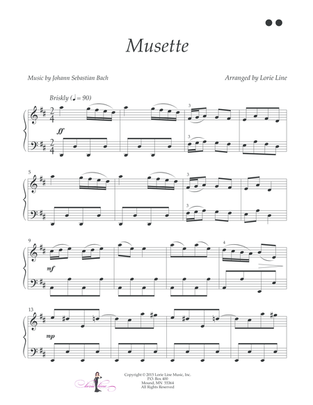 Free Sheet Music Musette Bach Easy