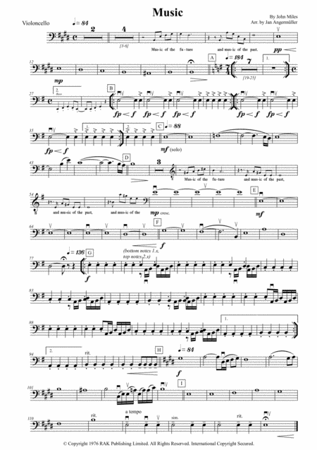 Music Easy Play Along For Violoncello Sheet Music