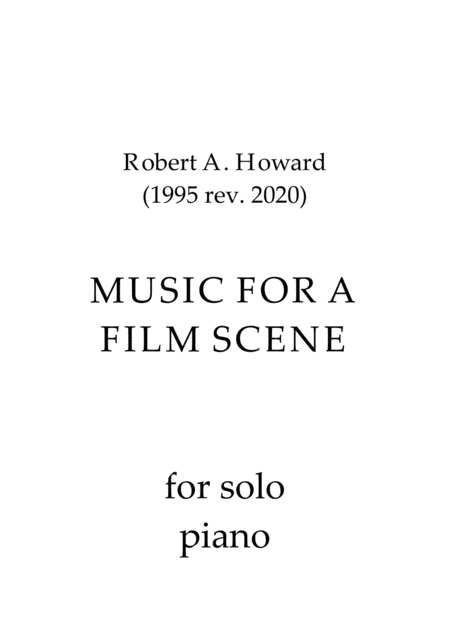 Music For A Film Scene Sheet Music