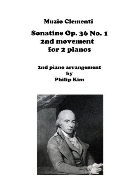 Free Sheet Music Muzio Clementi Sonatine Op 36 No 1 Second Movement For 2 Pianos