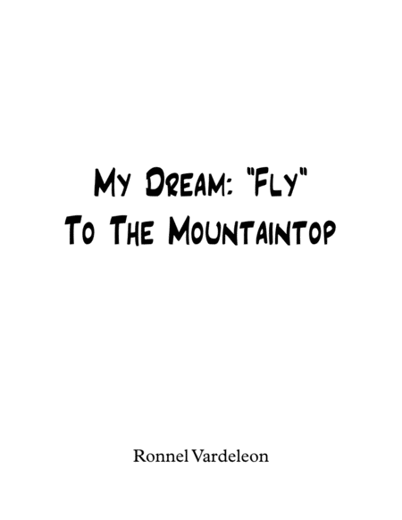 My Dream Fly To The Mountain Top Sheet Music