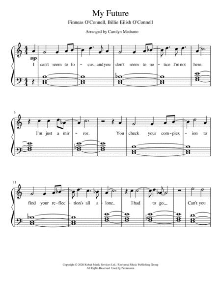 My Future Easy Piano Sheet Music