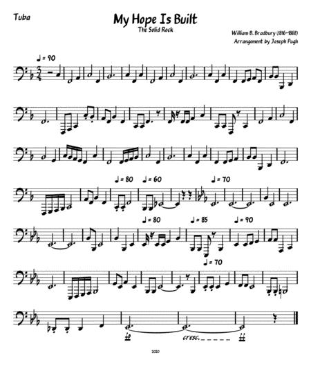 My Hope Is Built Brass Quintet Sheet Music