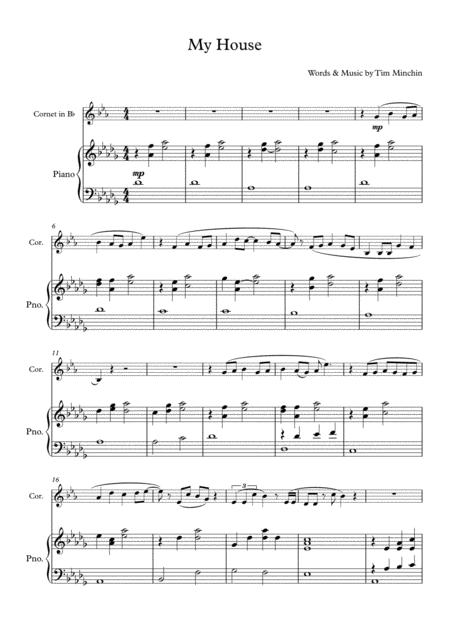 My House From Matilda The Musical Cornet Trumpet Or Other Bb Instrument And Piano Sheet Music