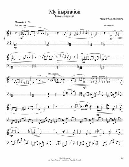 Free Sheet Music My Inspiration