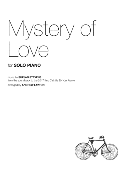 Mystery Of Love From Call Me By Your Name Sheet Music