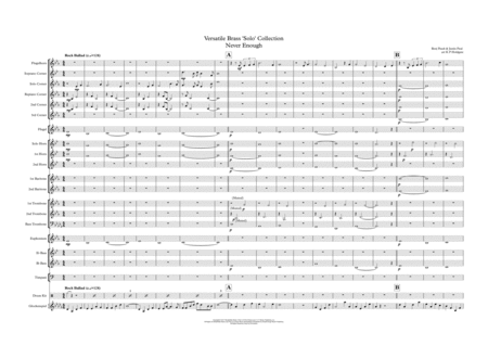 Never Enough Flugelhorn Solo With Brass Band Sheet Music