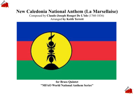 New Caledonia National Anthem For Brass Quintet Sheet Music