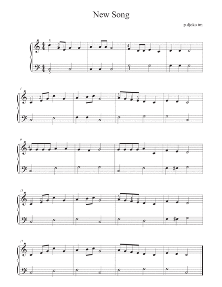 Free Sheet Music New Song