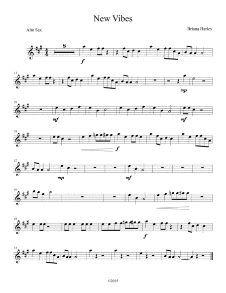 New Vibes Alto Sax Sheet Music