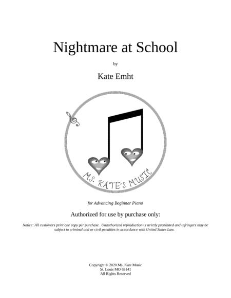 Free Sheet Music Nightmare At School Late Beginner Piano
