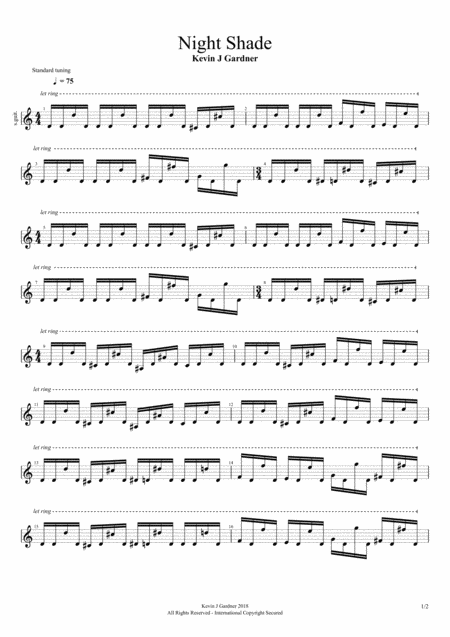 Free Sheet Music Nightshade