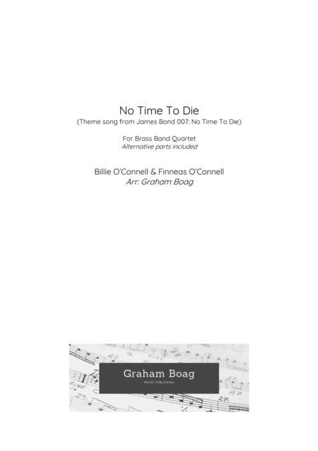 Free Sheet Music No Time To Die For Brass Band Quartet