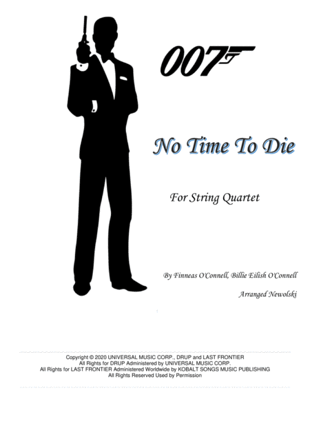 No Time To Die String Quartet Score And Parts Sheet Music