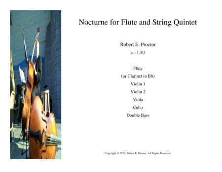 Free Sheet Music Nocturne For Flute And String Quintet