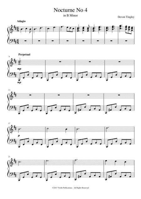 Nocturne In B Minor Sheet Music