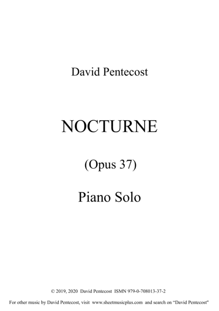 Free Sheet Music Nocturne Opus 37