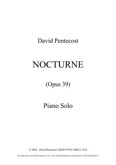 Nocturne Opus 39 Sheet Music