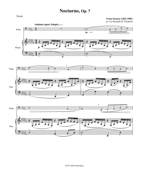 Nocturno Op 7 Sheet Music