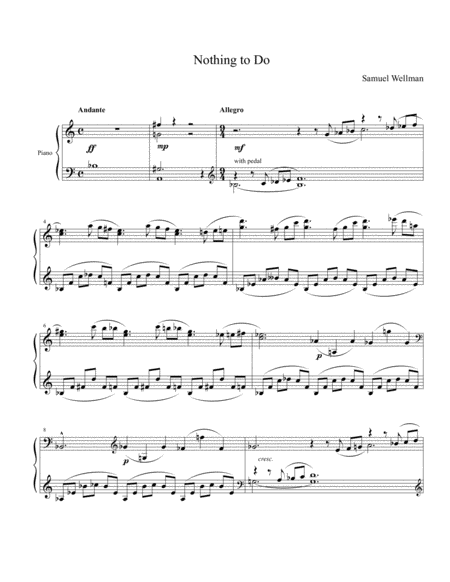 Nothing To Do Sheet Music