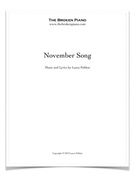 Free Sheet Music November Song