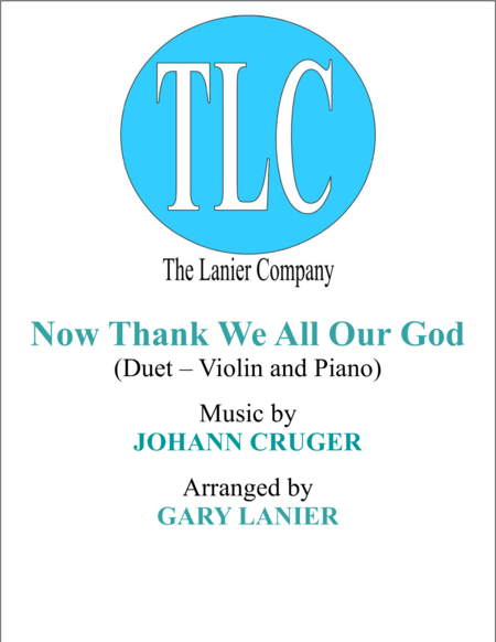 Now Thank We All Our God Duet Violin And Piano Score And Parts Sheet Music