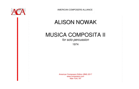 Nowaka Musica Composita Ii Sheet Music