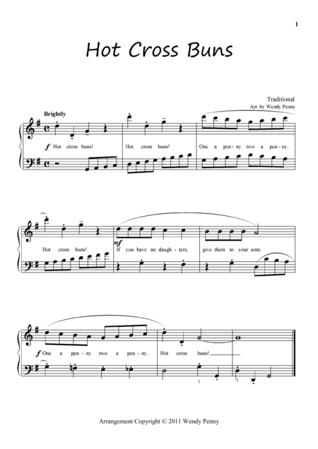 Free Sheet Music Nursery Rhymes For Piano Book 1