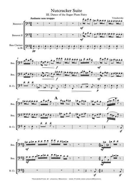 Nutcracker Suite Dance Of The Sugar Plum Fairy 3rd Movement Pyotr Tchaikovsky Sheet Music