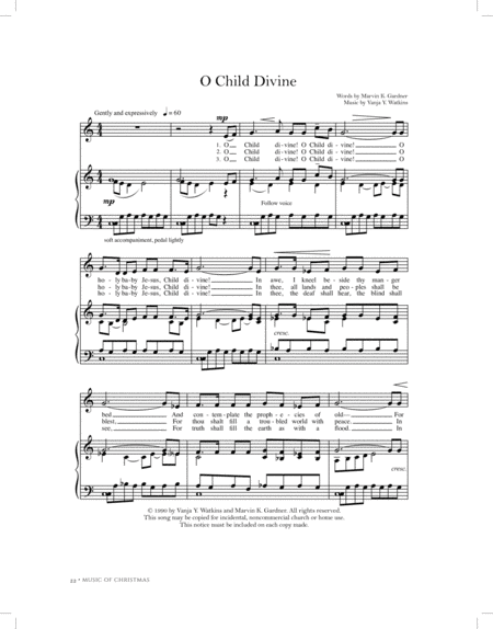 O Child Divine Sheet Music