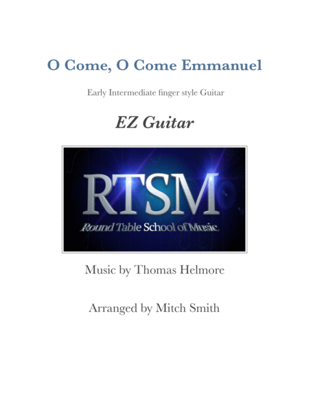 Free Sheet Music O Come O Come Emmanuel For Ez Fingerstyle Guitar