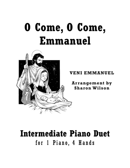 Free Sheet Music O Come O Come Emmanuel Intermediate Piano Duet 1 Piano 4 Hands