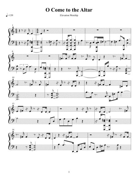 O Come To The Altar Piano Sheet Music