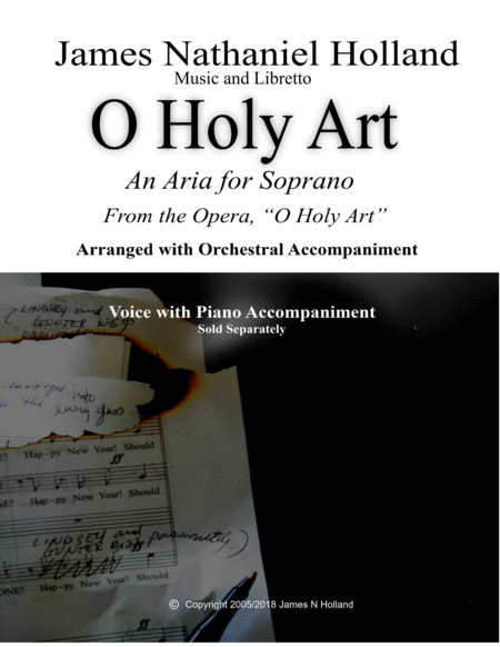 O Holy Art Aria For Soprano With Orchestra Accompaniment James Nathaniel Holland Sheet Music