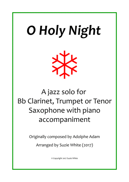 Free Sheet Music O Holy Night Jazz Solo