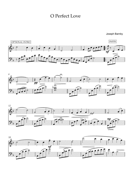 O Perfect Love Sheet Music