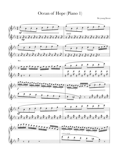 Ocean Of Hope Duet For 4 Hands Sheet Music