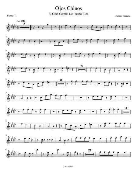 Ojos Chinos El Grsn Combo De Puerto Rico Sheet Music