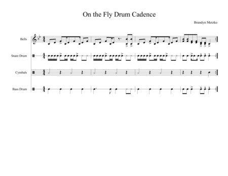 On The Fly Drum Cadence Sheet Music