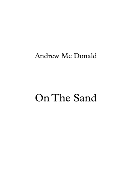 On The Sand Sheet Music