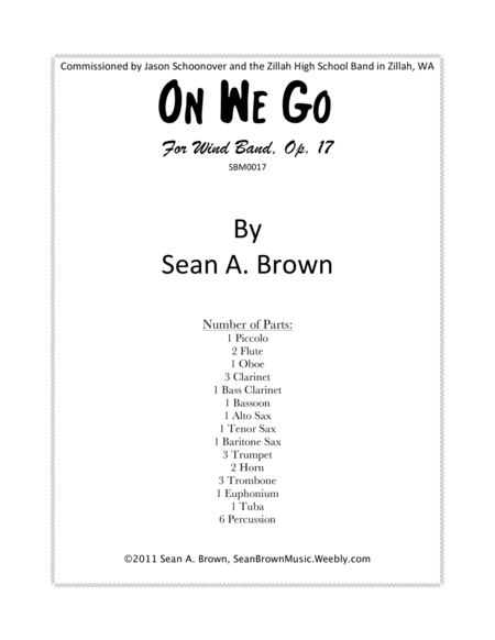 On We Go Op 16 Sheet Music