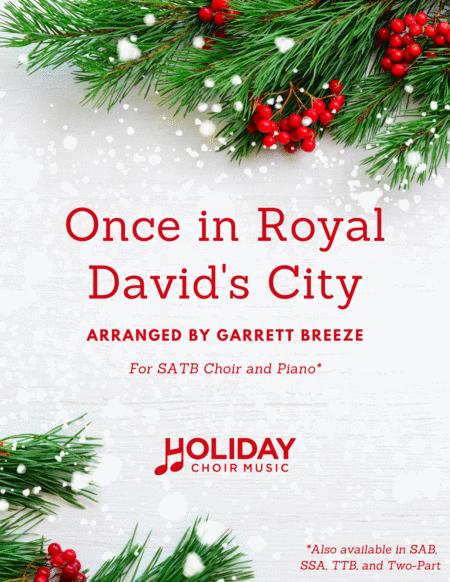 Free Sheet Music Once In Royal David City Satb