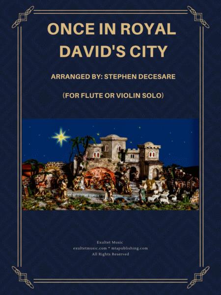 Once In Royal Davids City For Flute Or Violin Solo And Piano Sheet Music